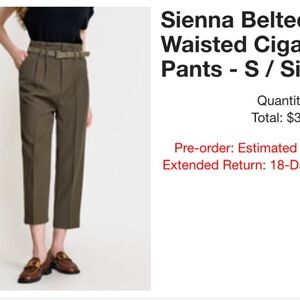 Sienna belted high waisted cigarette pants